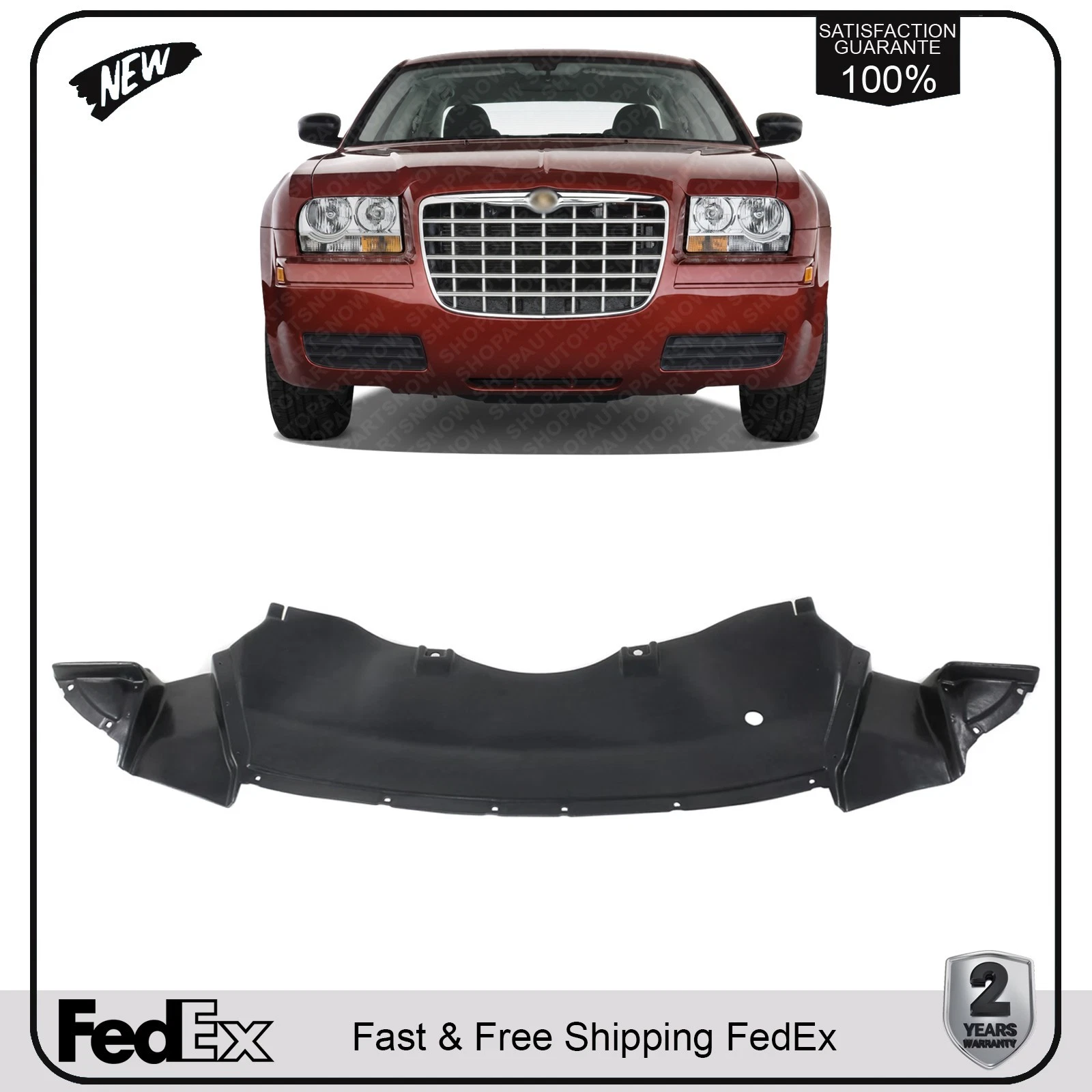 NEW Front Engine Splash Shield Under Cover For 2005-2010 Chrysler 300 RWD