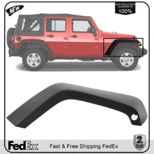 NEW Front Passenger Side Fender Flare Textured Black For 2007-2017 Jeep Wrangler