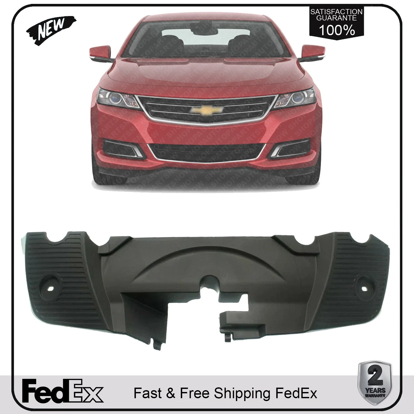 NEW Front Upper Radiator Support Cover For 2006-2013 Chevrolet Impala / 2014-2016 Chevrolet Impala Limited / 2006-2007 Chevrolet Monte Carlo