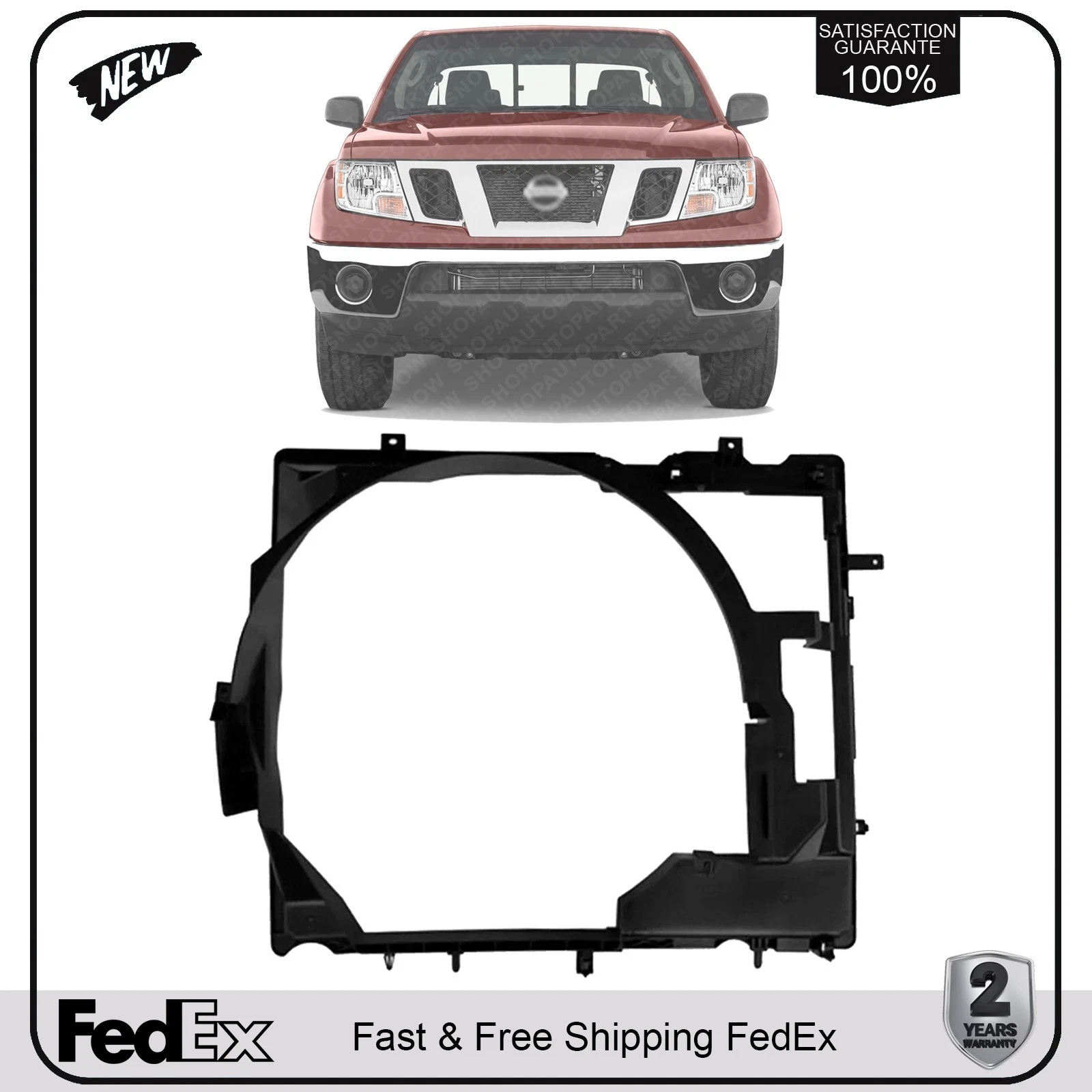 NEW Front Radiator Fan Shroud For 2005-2016 Nissan Frontier / 2005-2007 Pathfinder / 2005-2015 Xterra