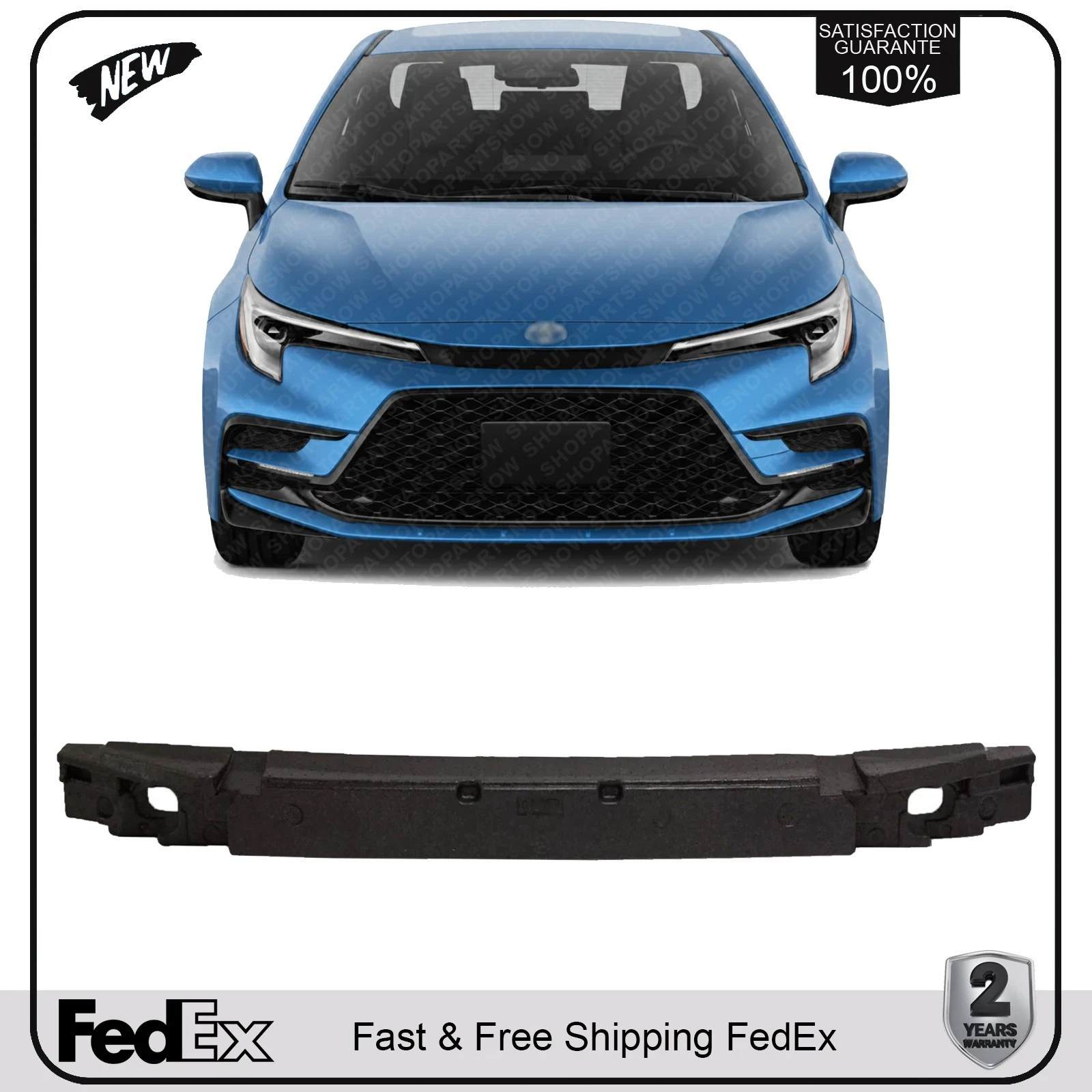 NEW Front Bumper Energy Absorber For 2020-2025 Toyota Corolla