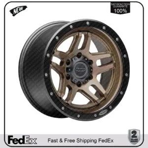17x8.5 6x5.5 Bolt Pattern 0mm Offset 4WP T-Series Wheel - Bronze/Satin Black Lip