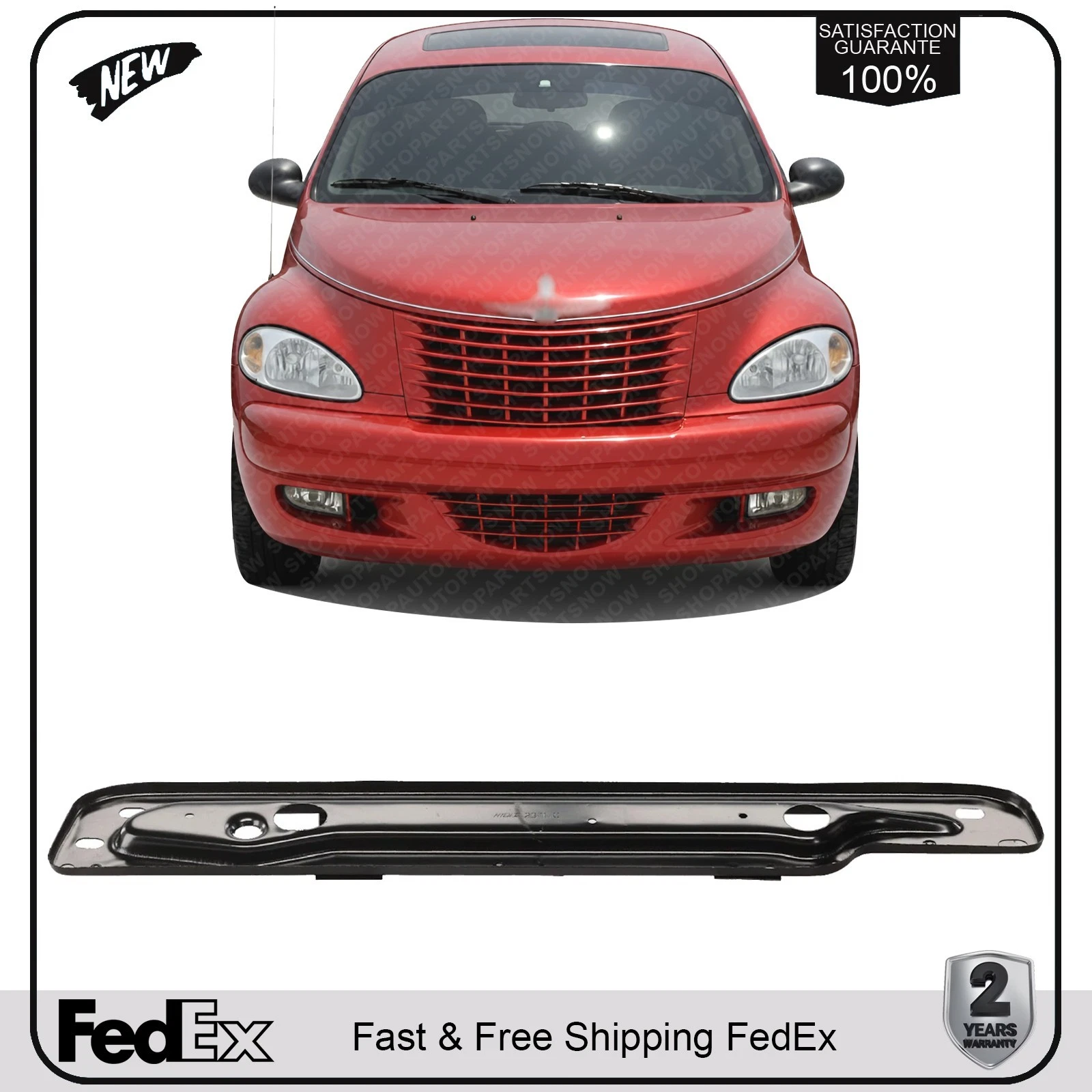 NEW Front Lower Radiator Support For 2001-2004 Chrysler PT Cruiser CH1225168