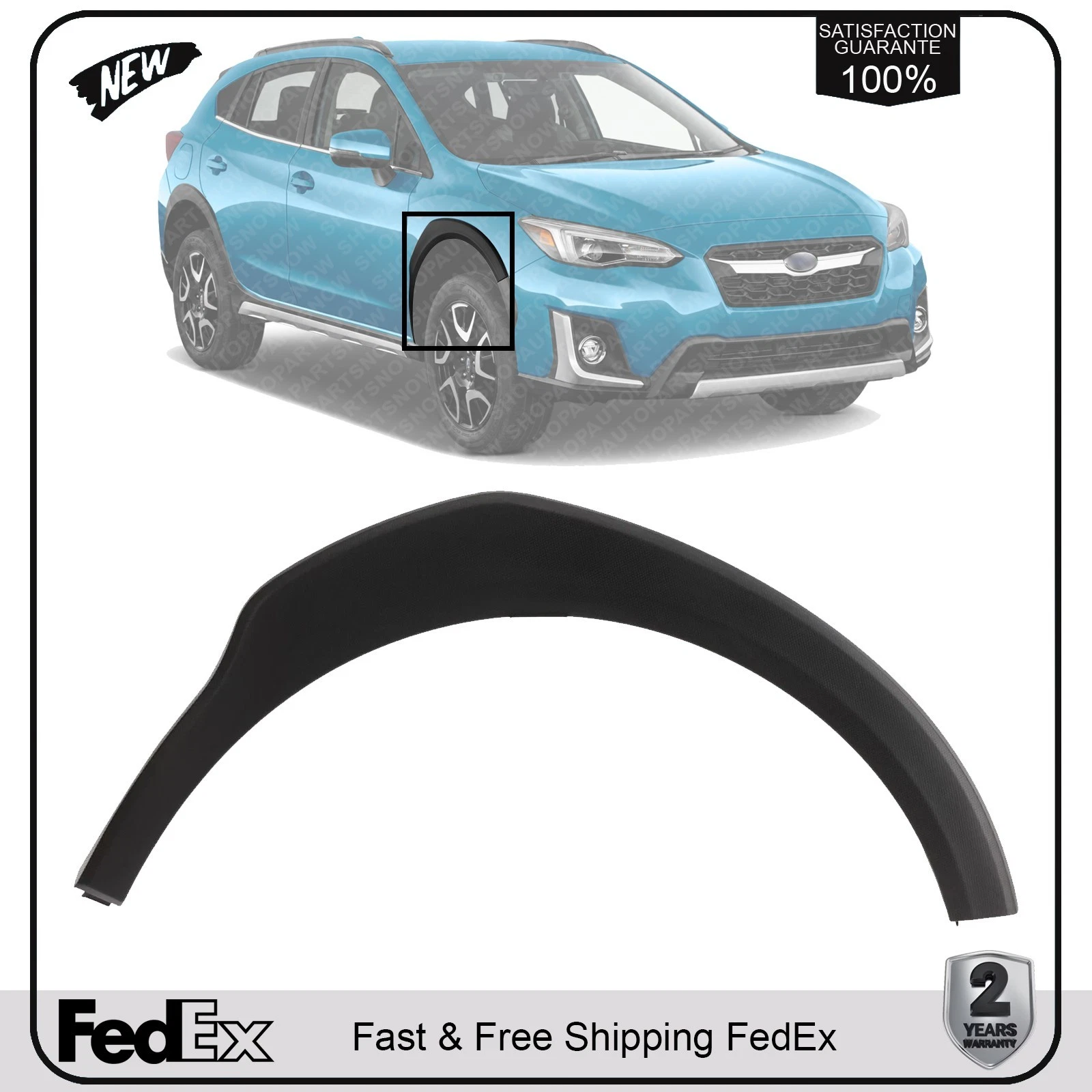NEW Front Passenger Side Wheel Opening Molding For 2018-2023 Subaru Crosstrek
