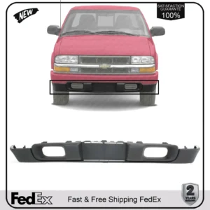 Front Lower Valance Air Deflector – Textured Plastic Finish – Durable replacement with factory-style look Vehicle Compatibility – Fits Chevrolet S10 (1998–2004) and Blazer 4WD (1998–2004) With Fog Light Holes – Designed for models equipped with factory fog lights Improves Airflow & Aerodynamics – Helps direct air for better vehicle performance Heavy-Duty Construction – Built to withstand road debris, weather, and daily wear OEM-Style Fitment – Ensures precise alignment and easy installation Direct Replacement Part – Ideal for replacing damaged or missing lower valance Restores Factory Appearance – Enhances front-end styling and functionality