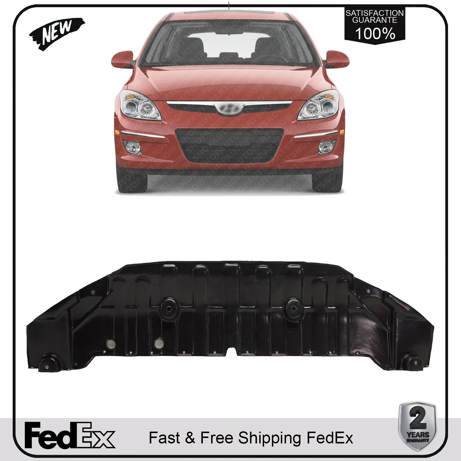 NEW Front Engine Splash Shield Under Cover For 2011-2013 Hyundai Elantra Sedan