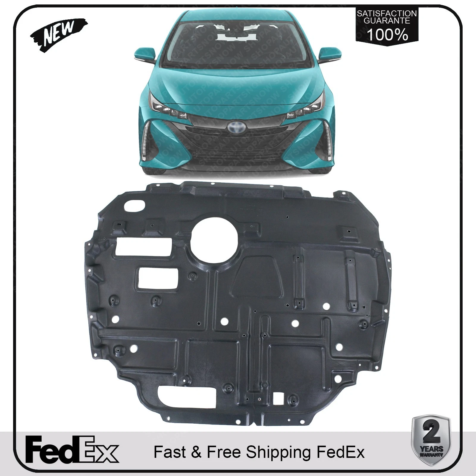 Front Center Engine Splash Shield For 2010-2015 Toyota Prius / 2012-18 Prius V