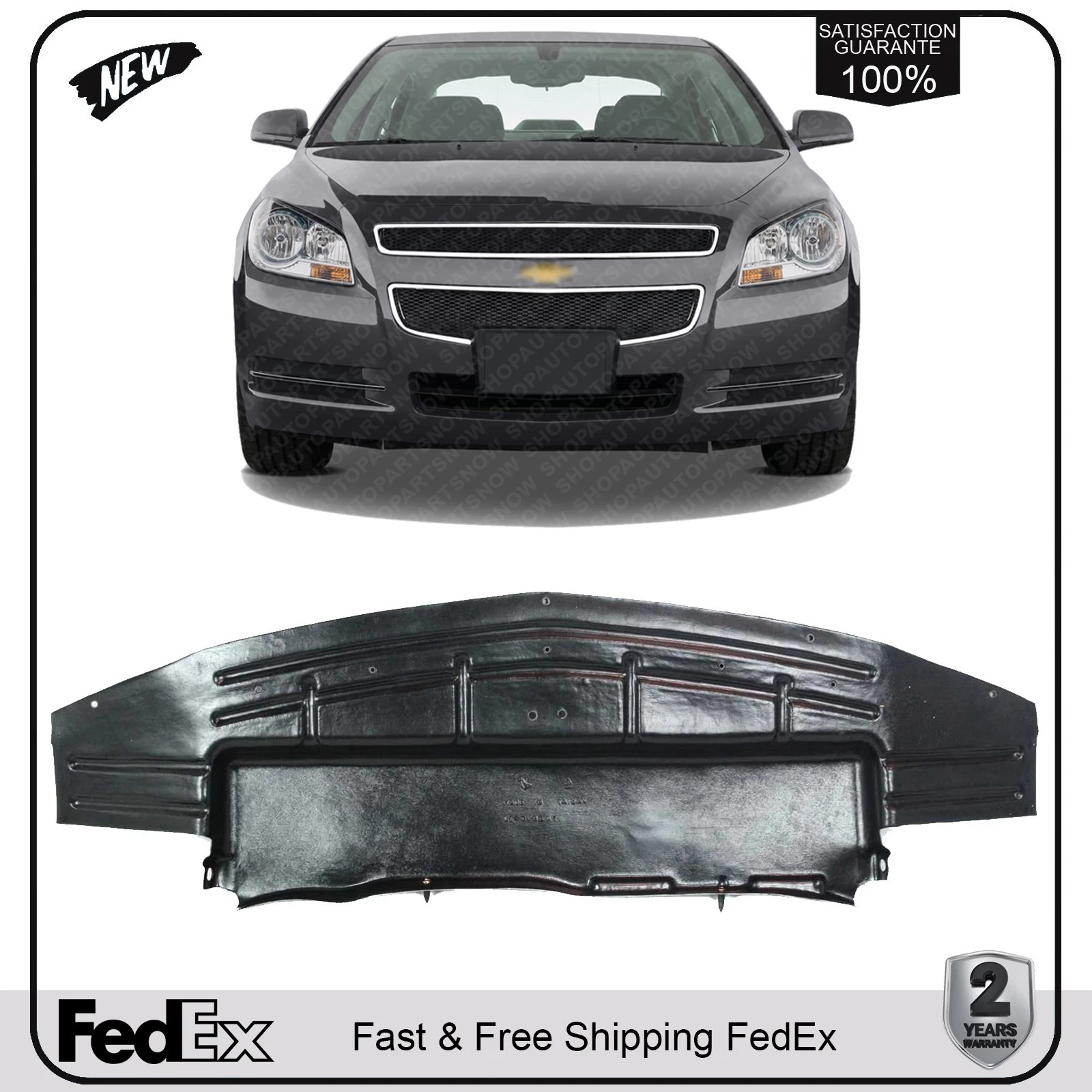 NEW Front Engine Splash Shield Under Cover For 2008-2012 Chevrolet Malibu