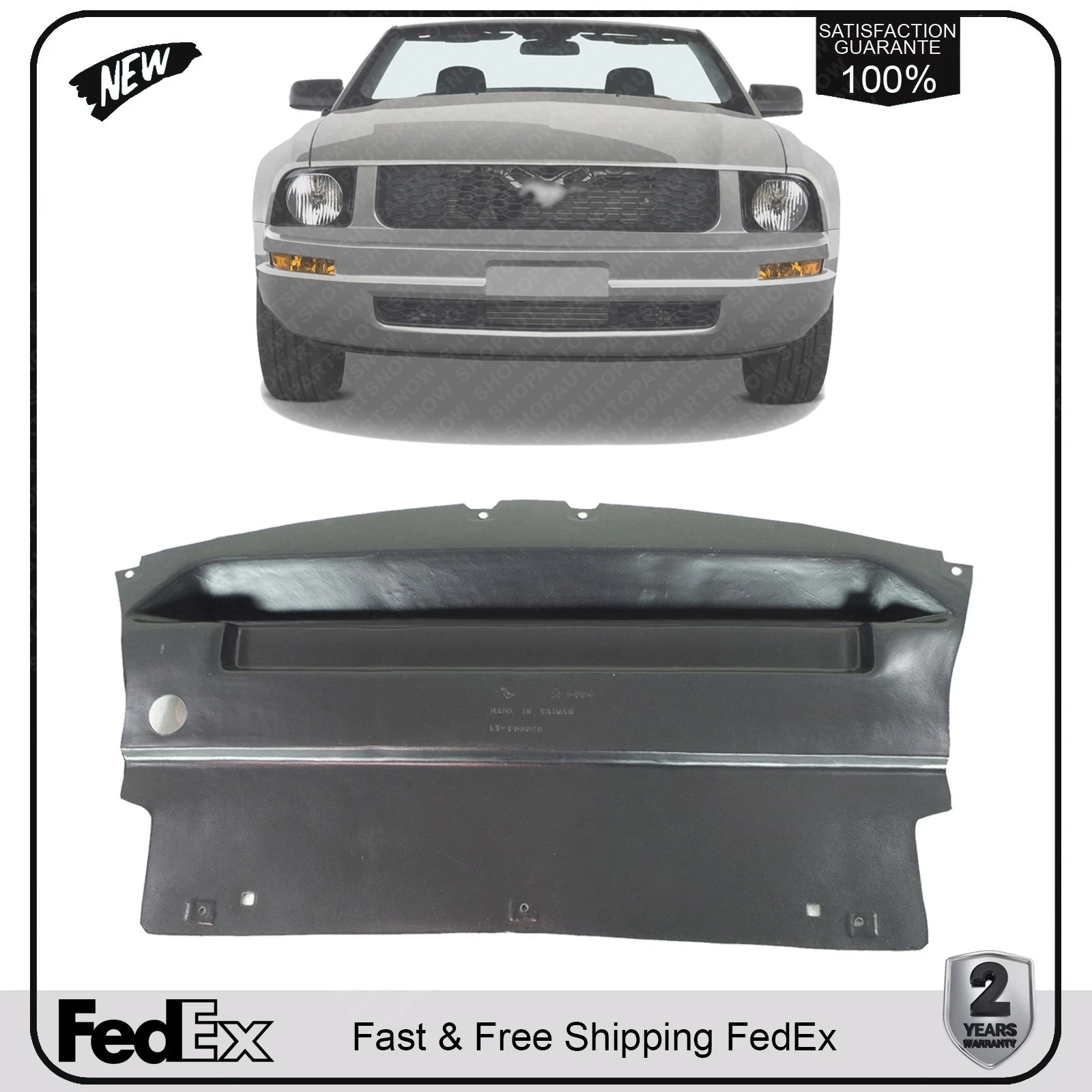NEW Engine Splash Shield Under Cover For 2005-2009 Ford Mustang