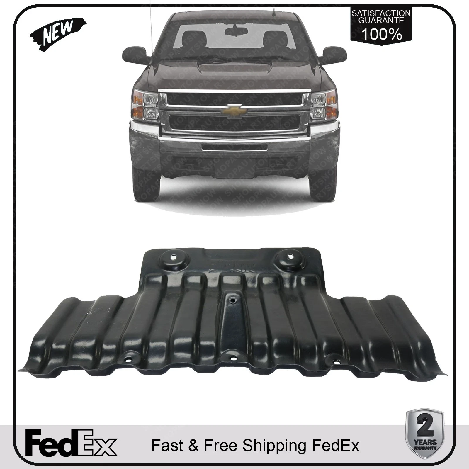 Engine Splash Shield For 02-04 Cadillac Escalade / 02-06 Chevy Avalanche 2500