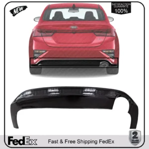 NEW Rear Lower Valance Air Dam Deflector Panel Textured For 2019-2021 Kia Forte