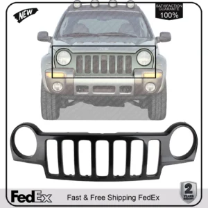 NEW Front Grille Shell Without Insert For 2002-2004 Jeep Liberty