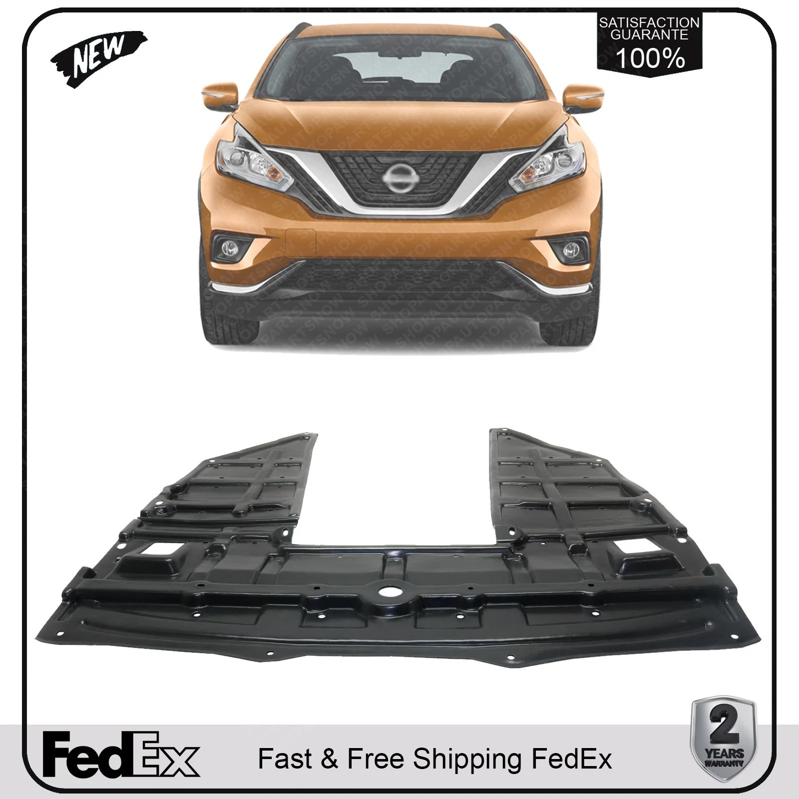 NEW Front Engine Splash Shield Under Cover For 2015-2018 Nissan Murano