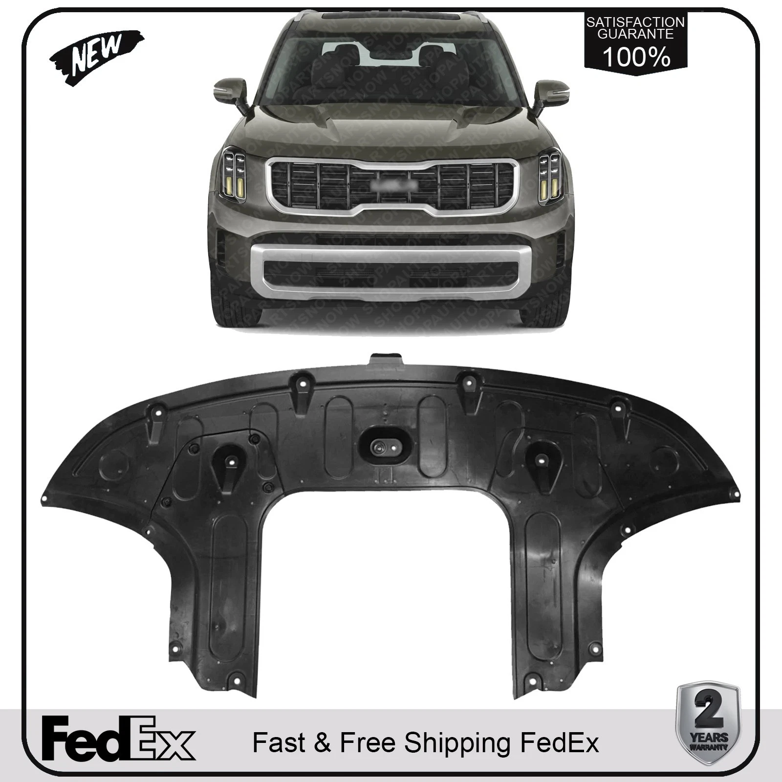 NEW Front Engine Splash Shield Under Cover For 2020-2025 Kia Telluride