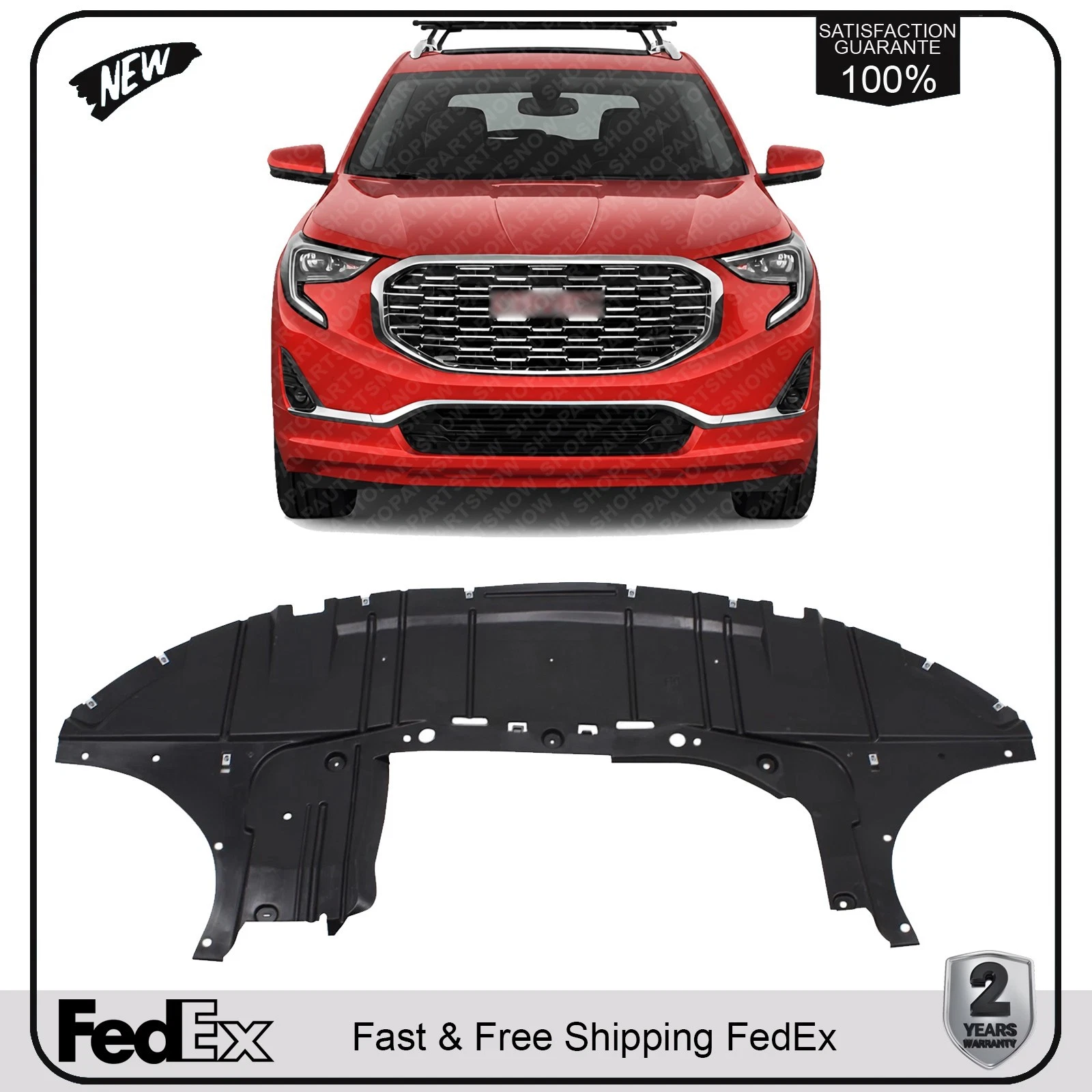 NEW Front Lower Engine Splash Shield Under Cover For 2018-2021 GMC Terrain