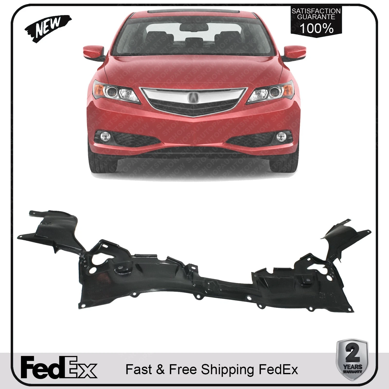 NEW Front Engine Splash Shield For 2012-2015 Honda Civic / 2013-2015 Acura ILX