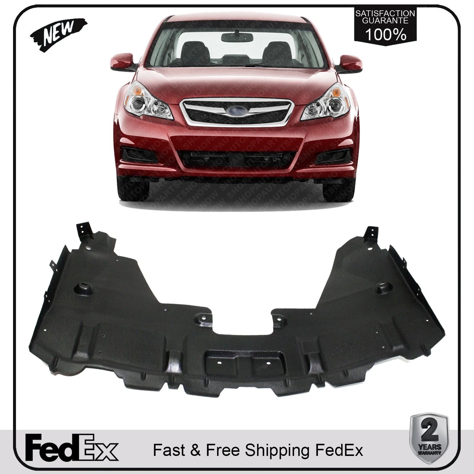 NEW Front Engine Splash Shield Under Cover For 2010-2014 Subaru Outback / Legacy