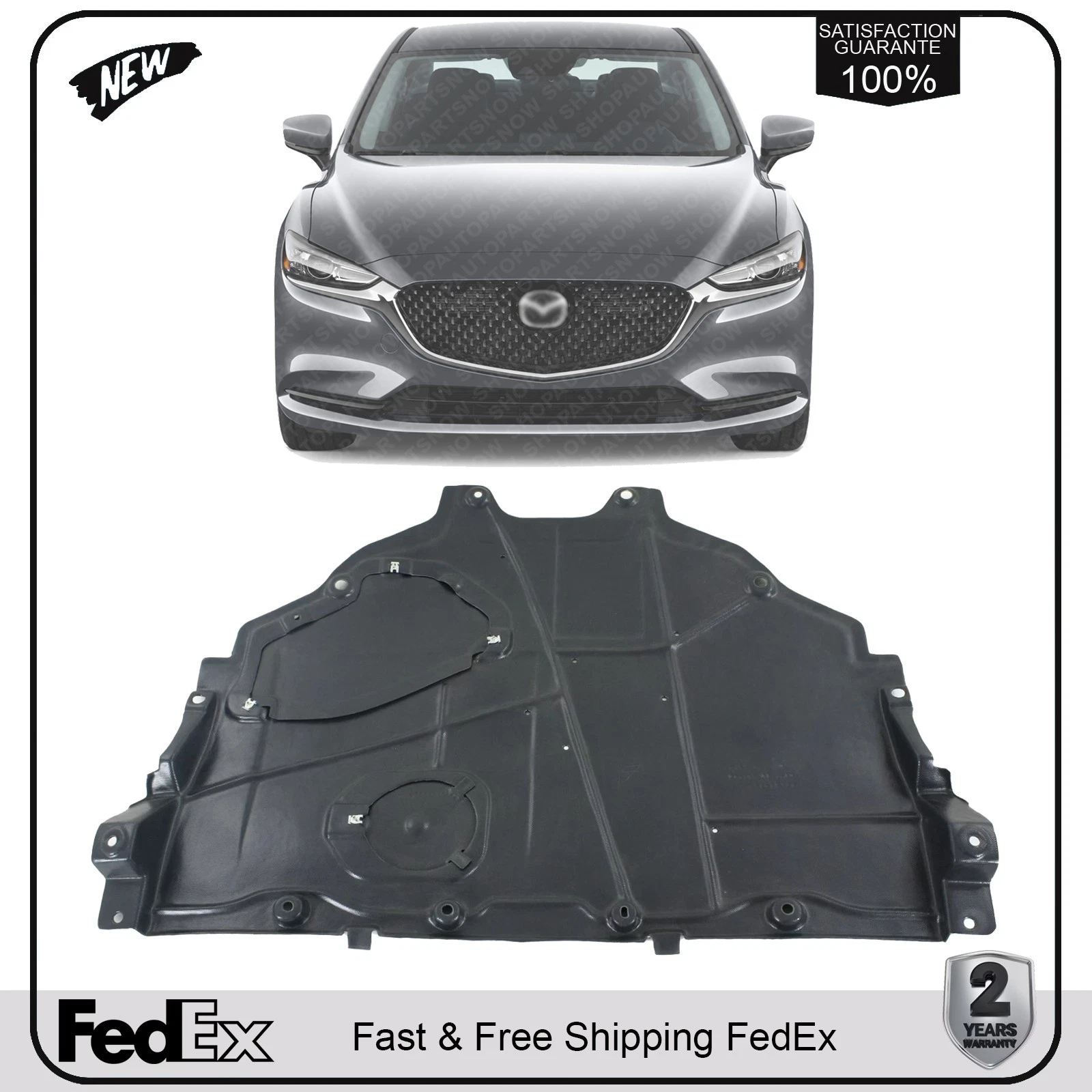NEW Front Engine Splash Shield Under Cover For 2014-2018 Mazda 3 / 2014-2020 Mazda 6