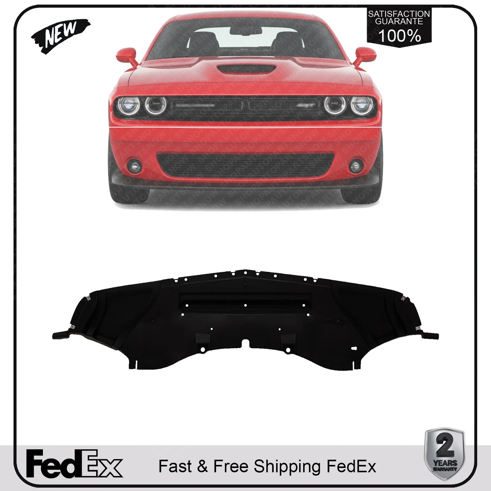 NEW Front Engine Splash Shield For 2013-2023 Dodge Challenger