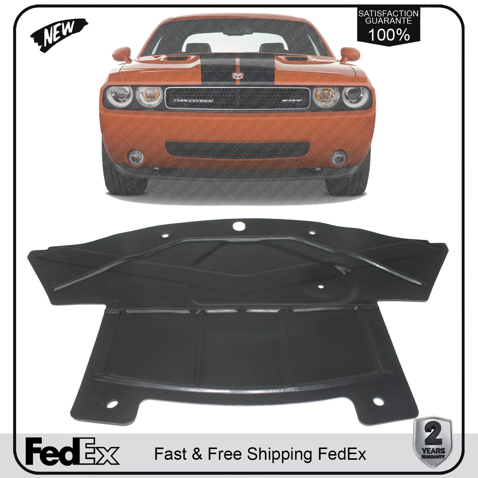 NEW Engine Splash Shield Under Cover For 2005-2010 Chrysler 300 / 2008-2014 Dodge Challenger RWD