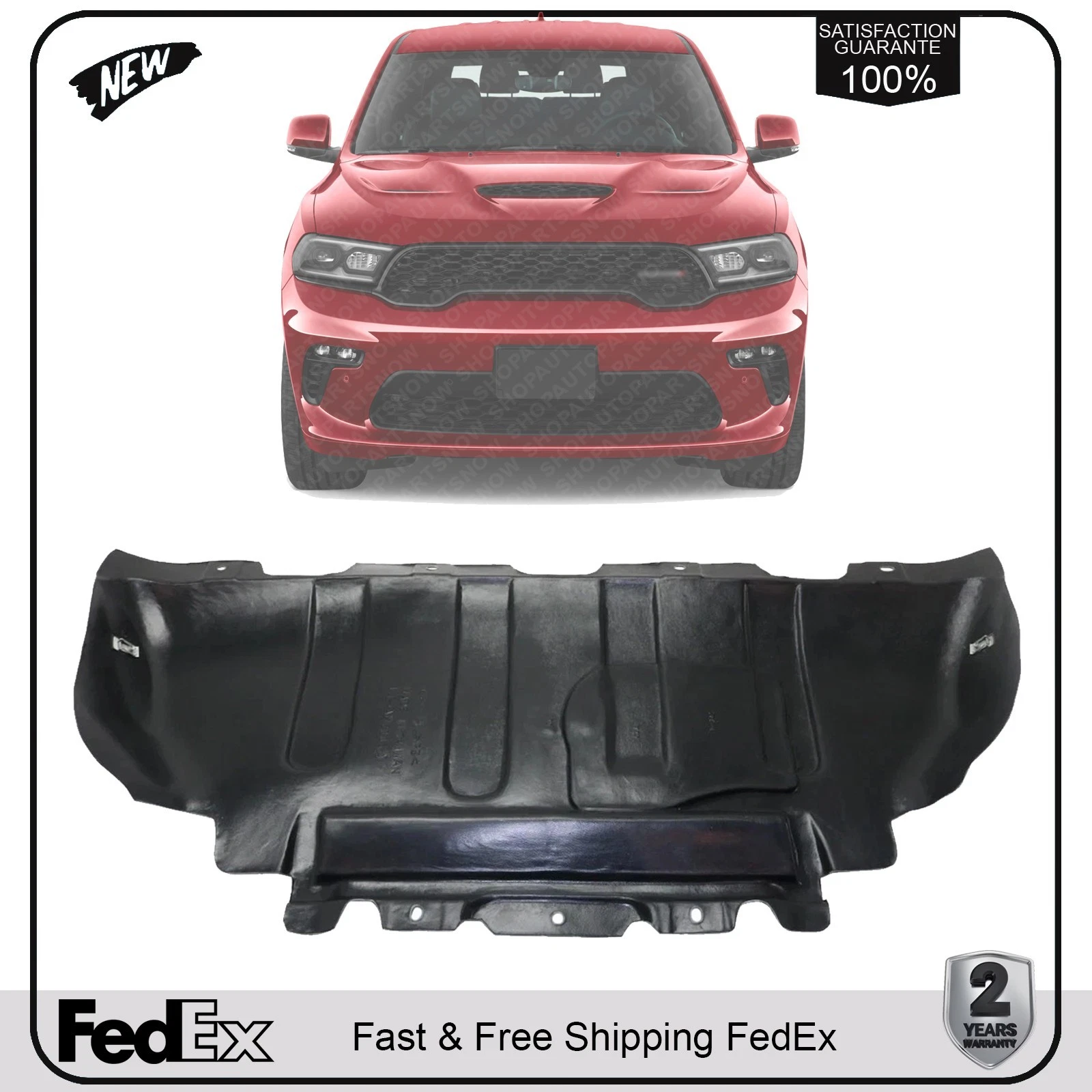 NEW Front Lower Engine Splash Shield Under Cover For 2011-2022 Dodge Durango / 2011-2021 Jeep Grand Cherokee / 2022 Jeep Grand Cherokee WK