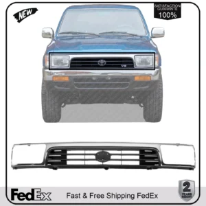 NEW Front Grille Chrome Shell With Primed Insert For 1992-1995 Toyota 4Runner