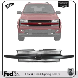 NEW Front Grille Dark Gray With Black Center Bar For 2002-2005 Chevy Trailblazer