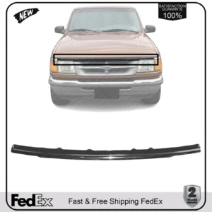 NEW Front Upper Grille Molding Chrome Black For 1993-1997 Ford Ranger
