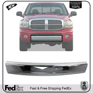 NEW Front Bumper Molding Chrome For 2006-2009 Dodge Ram 1500 2500 3500
