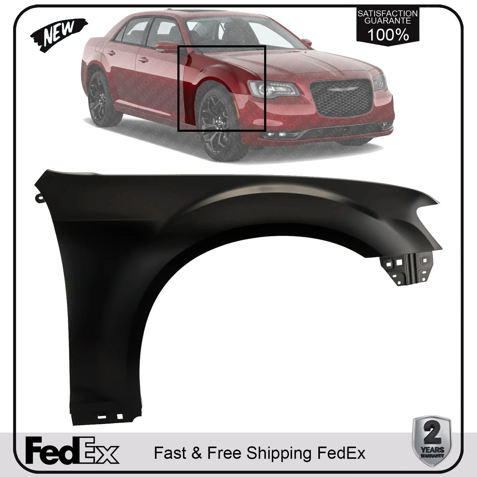 NEW Front Fender Right Passenger Side For 2011-2020 Chrysler 300
